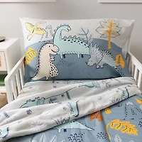 3-Piece Toddler Bedding Set, Grey Dinosaur