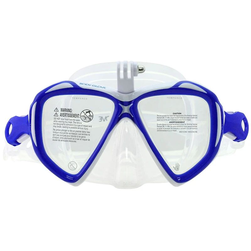 Ensemble de plongée Body Glove adulte masque tuba palmes kit de plongée Passage
