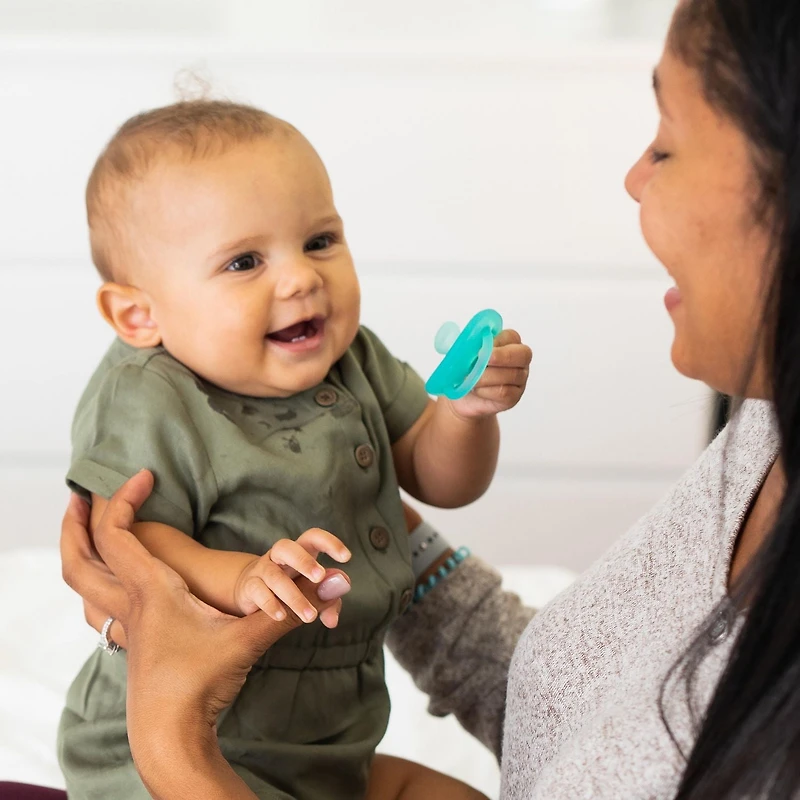Evenflo Feeding Balance + Stage 2 Orthodontic Silicone Pacifier, Aqua