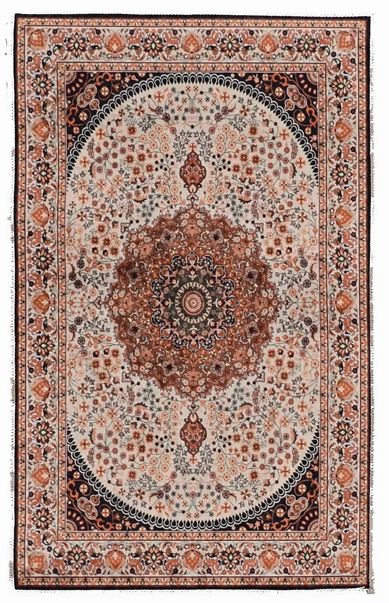 Emerald Kramer Ivory & Blue 5' x 7' Area Rug