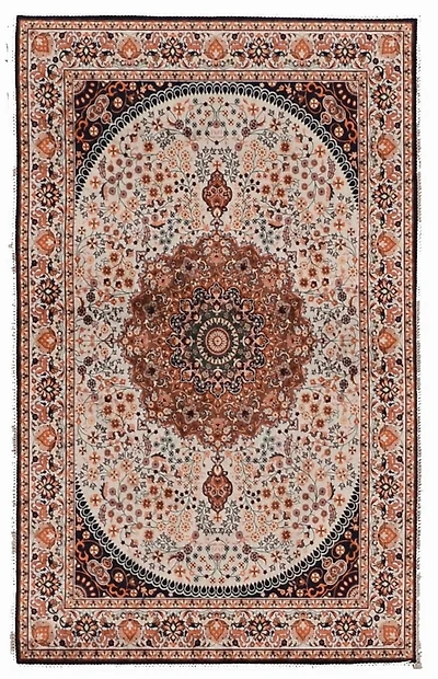 Emerald Kramer Ivory & Blue 5' x 7' Area Rug