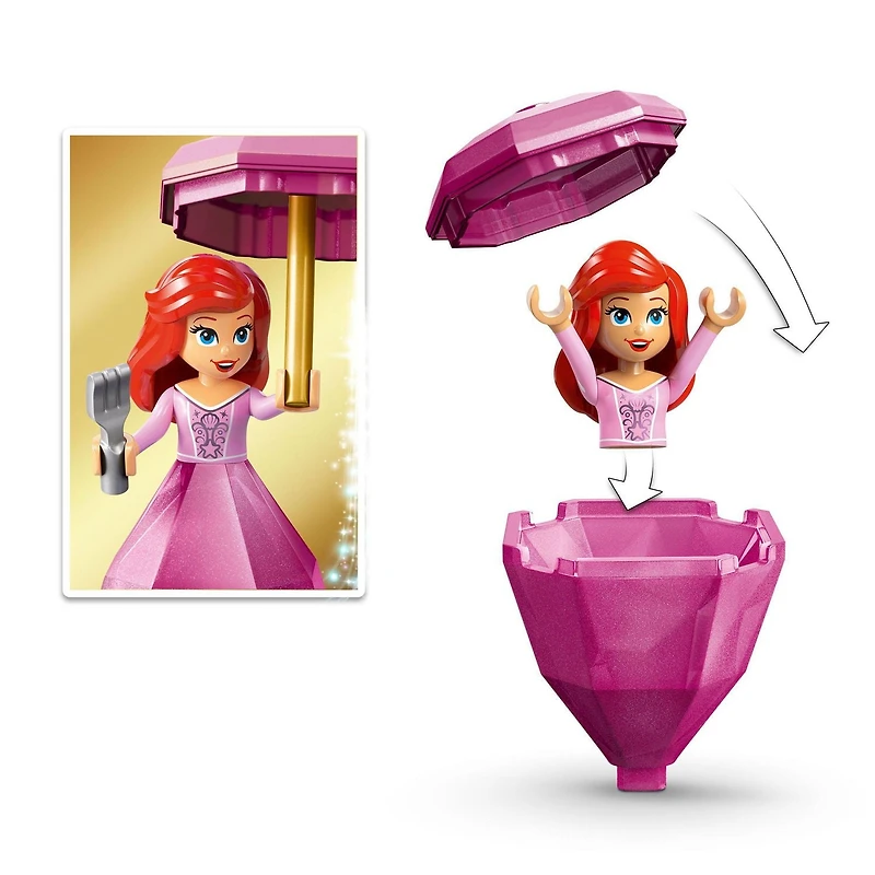 LEGO Disney Princess Twirling Ariel Toy - Building Toy for Kids, Girls and Boys, Ages 5+ - Little Mermaid Toy for Fans of Movie - Ariel Doll Gift Idea for Birthdays - 43259, Includes 93 Pieces, Ages 5+