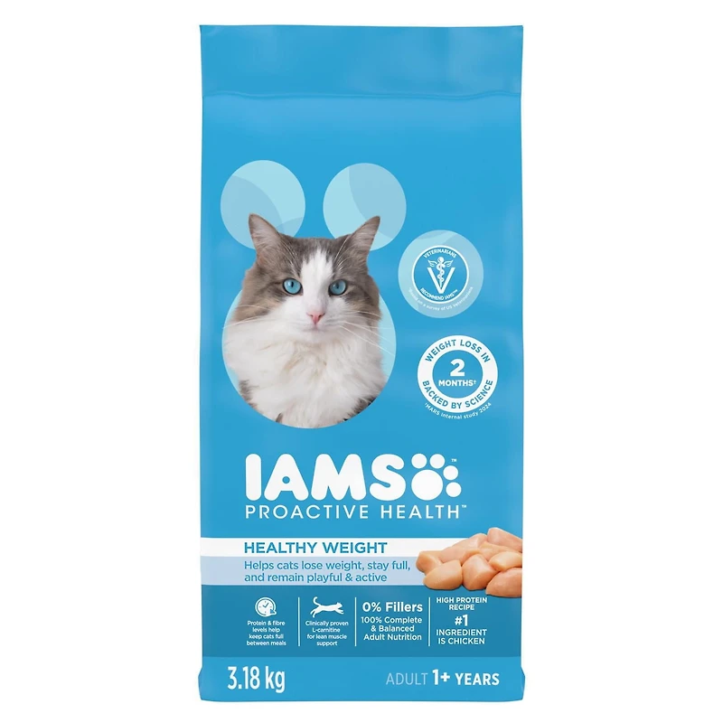 IAMS PROACTIVE HEALTH Healthy Weight Adult Dry Cat Food – With Chicken