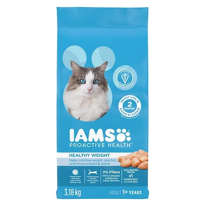IAMS PROACTIVE HEALTH Healthy Weight Adult Dry Cat Food – With Chicken