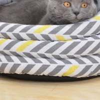 Vibrant Life 18" Round Wrapping Around Cat and Dog Bed,Modern Pet Den, Gray