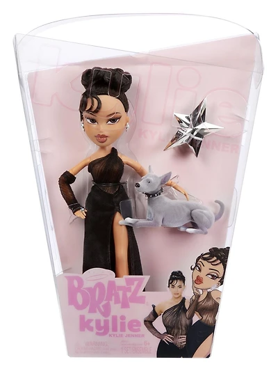 Bratz x Kylie Jenner Night Fashion Doll with Evening Gown, Pet Dog, and Poster