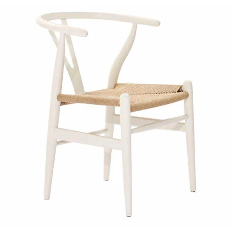 Chaise de salle à manger en bois blanc de la collection Heavenly, lot de 3