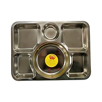Verka American Stainless Steel 6 Compartment Tray