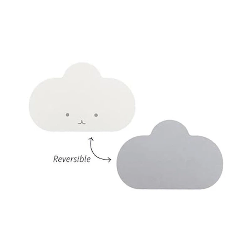 Quut - Tapis de Jeu Tête dans les Nuages - Gris Perle - Grand - Forme Poétique Ludique - Couleurs Apaisantes - Doux et Sûr - De Temps sur le Ventre à Coin Lecture Confortable - Parfait pour Souvenirs