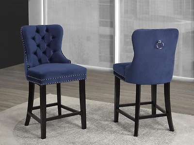Verona Counter Stool, Set of 2, Blue