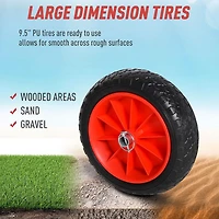 Soozier Kayak Cart Canoe Carrier Trolley Trolley Transport NO-Flat Wheel