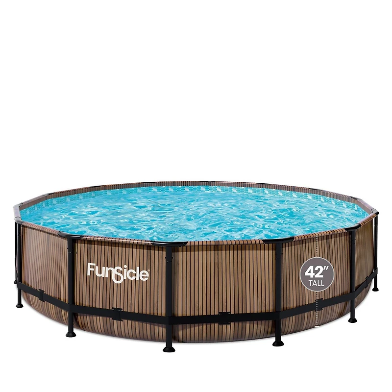 Funsicle 14 ft Oasis Designer Pool, Natural Teak