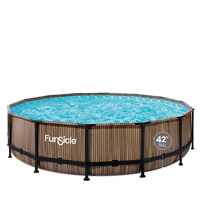Funsicle 14 ft Oasis Designer Pool, Natural Teak