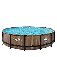 Funsicle 14 ft Oasis Designer Pool, Natural Teak