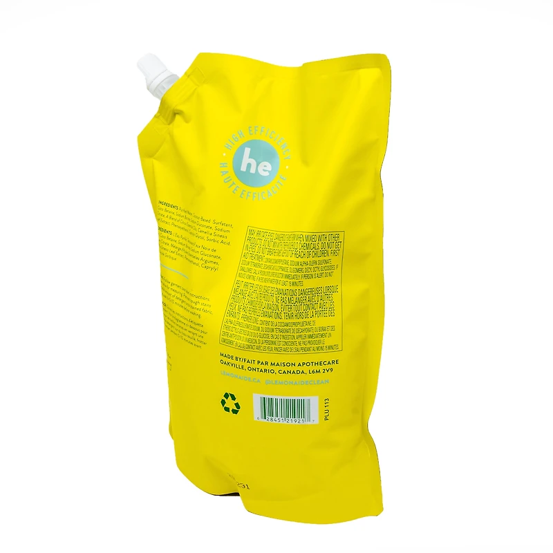 Lemon Aide, Détergent à Lessive Citron, 1.5L