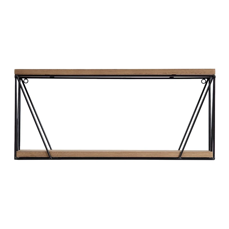 hometrends Balma Wood and Metal Wall Shelf, 18"W x 8"H x 4.5"D