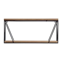 hometrends Balma Wood and Metal Wall Shelf, 18"W x 8"H x 4.5"D