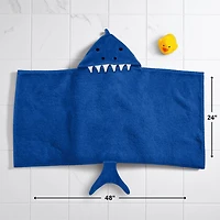Mainstays Kids Hooded Towel, Shark, 24x48", 100% Cotton