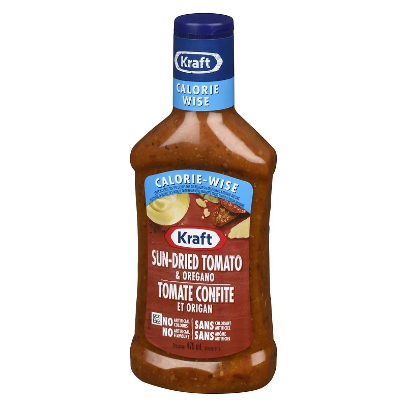 Kraft Sun Dried Tomato and Oregano Salad Dressing, Calorie Wise