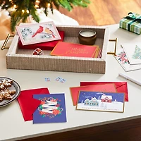 Assortiment de cartes Hallmark de Noël dans une boîte, motifs mignons (6 motifs, 36 cartes et enveloppes)