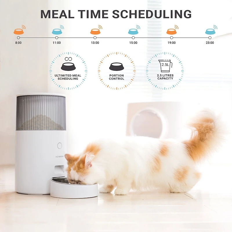 Instachew Purechew Mini Automatic Smart Cat Feeder, Smart Food Dispenser for Cats and Dogs, Automatic Dog Feeder