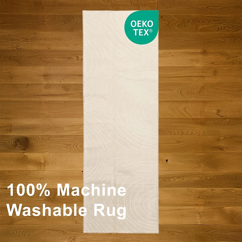 ECARPET Somos Machine Washable Contemporary/Modern Runner Rug for Living Room, Bedroom, Dining Room, Entrance, Hallway and More