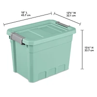 Sterilite 28L Modular Stackers, Jade Dust