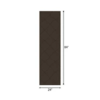 Mainstays tapis de couloir intérieur moderne géométrique touffeté à la machine brun foncé, 2' x 7', lavable à la machine, endos antidérapant