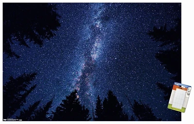 Milky Way At Night Wall Poster, 14.725" x 22.375"