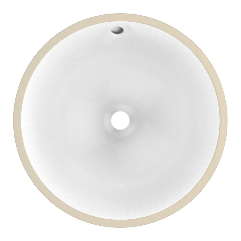 American Imaginations 15.75-in. W 15.75-in. D CSA Certified Round Bathroom Undermount Sink In White Color