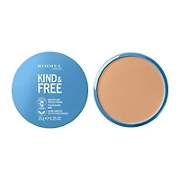 Rimmel Kind & Free Pressed Powder™ - Lightweight and Talc-Free Powder Foundation, with Aloe Vera & Tapioca, 100% Vegan & Cruelty-Free, Vegan Pressed Powder