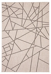 Tapis ECARPET Intérieur Extérieur pour Patio, Terrasse, Salon Collection Sisal Abstract