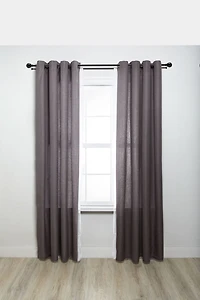 Ensemble De Tringle À Rideaux Double hometrends Fini Noir Mat – DIAMÈTRE De 1" Et Longueur De 60" À 144"