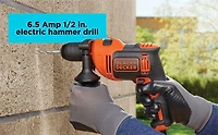 BLACK+DECKER Perceuse à percussion 6.5 Amp 1/2 pouce
