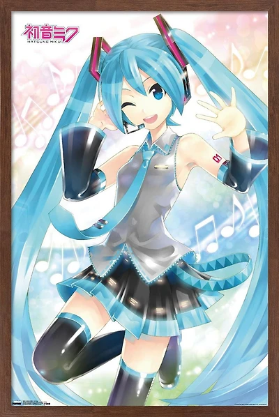 Hatsune Miku - Waving Wall Poster, 22.375" x 34"