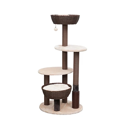 Catry Pharaoh Arbre à chat écologique tissé à la main avec griffoirs