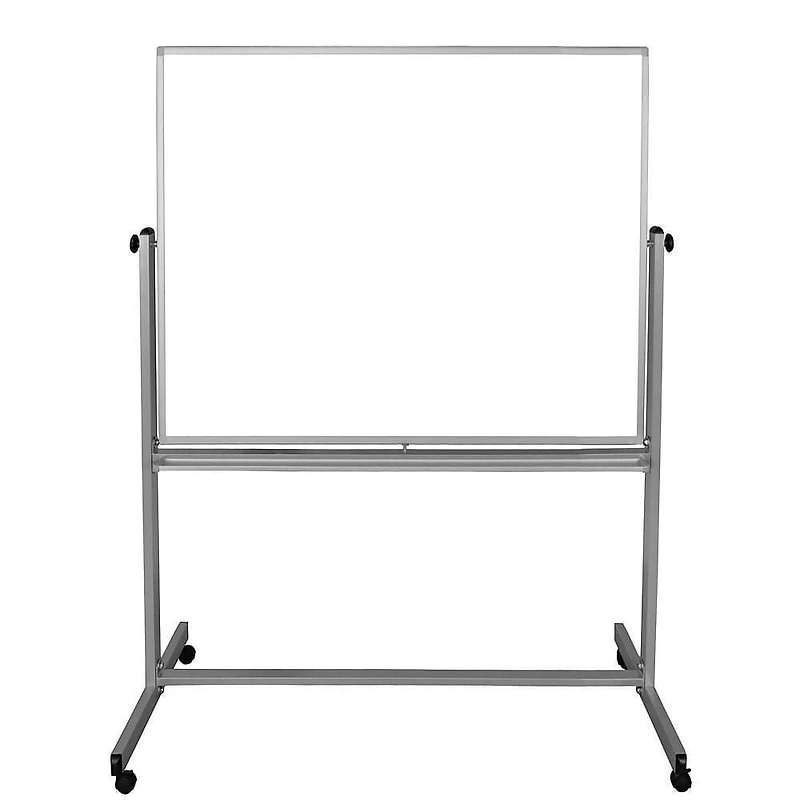 Distinctive square writing surface<br>Luxor 48" x 48" Mobile Magnetic Whiteboard<br><br><br>Board: 48"W x 48"H
