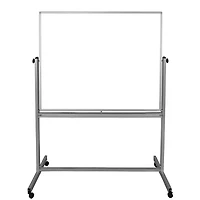 Distinctive square writing surface<br>Luxor 48" x 48" Mobile Magnetic Whiteboard<br><br><br>Board: 48"W x 48"H