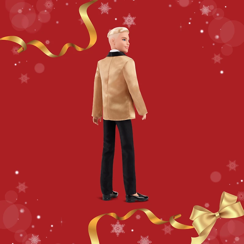 Barbie-Poupée Signature Ken Joyeux Noël 2025-avec veste dorée