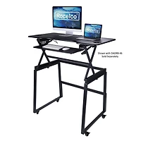 Rocelco Support de plancher de bureau debout mobile - Pieds de poste de travail assis debout pour bureau à domicile roulant pour DADR-40 et DADR-46