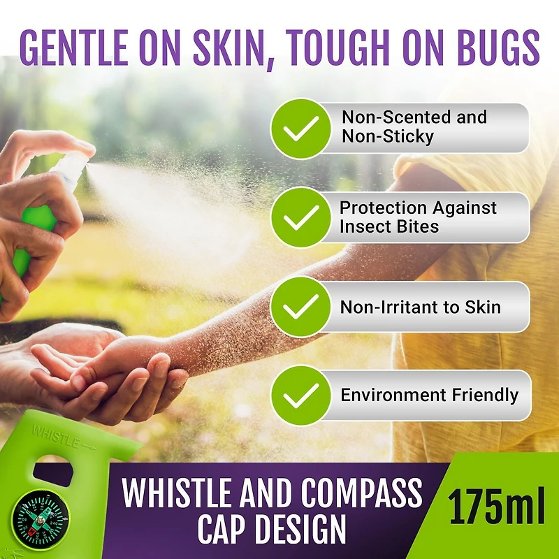 PiACTIVE™ Kids 12-Hour DEET-FREE Insect Repellent Pump Spray, 175ml, DEET FREE insect repellent