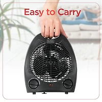 BLACK+DECKER Chauffage léger pour usage intérieur, chauffage infrarouge 1500 W avec protection contre la surchauffe