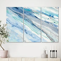 Designart Blue Silver Spring II Canvas Wall Art
