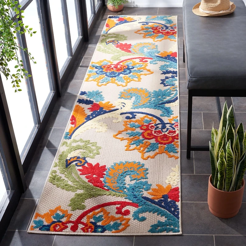 SAFAVIEH Cabana Kuzman Floral Outdoor Area Rug
