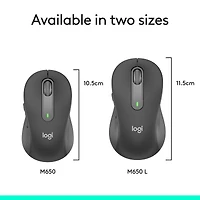 Logitech Signature M650 L Souris Sans Fil Grande Taille, Pour Mains Larges, Graphite
