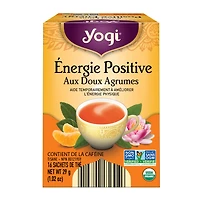 Énergie Positive aux Agrumes Doux, contient des sachets de thé noir à la caféine, 16 pièces