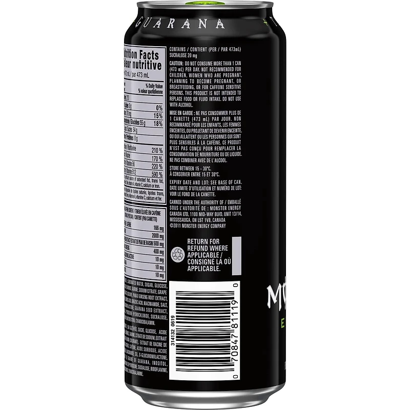 MONSTER ENERGY Green, 473mL, Can