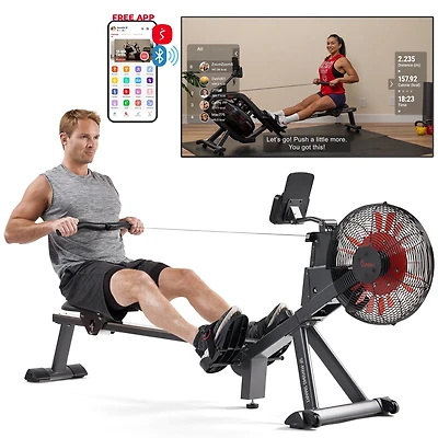 Rameur magnétique à air intelligent Sunny Health & Fitness Premium – SF-RW5940SMART