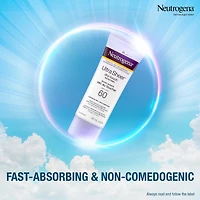 Neutrogena Ultra Sheer Dry-Touch Sunscreen Lotion, Broad Spectrum SPF 60 UVA/UVB Protection, Oxybenzone-Free, Light, Water Resistant, Non-Comedogenic & Non-Greasy, 88 mL