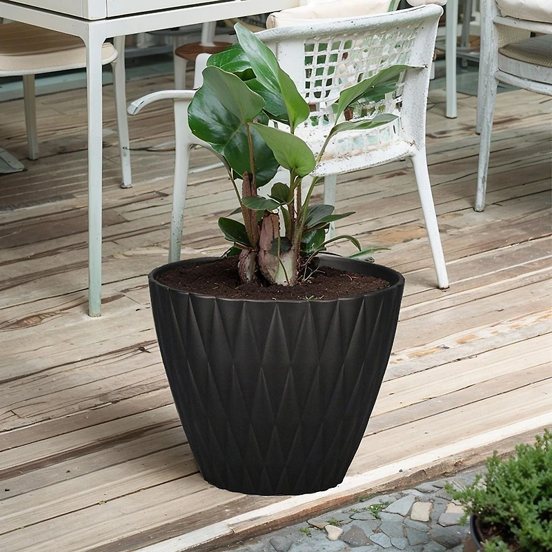 18" Tuftted Planter, Decorative Planter